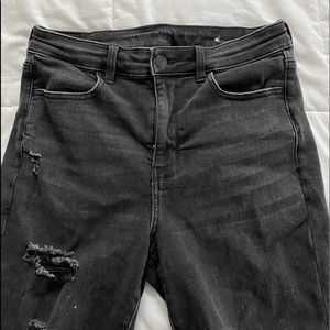 American Eagle Ripped Black Skinny Jeans